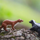 speelfiguur Wezel junior 9 x 2,5 x 3 cm bruin/wit