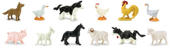 speelset boerderijdieren junior 4-7,5 cm 48 stuks