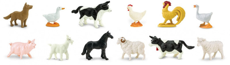 speelset boerderijdieren junior 4-7,5 cm 48 stuks