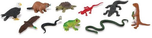 speelset oeverdieren junior 4-7,5 cm 48 stuks