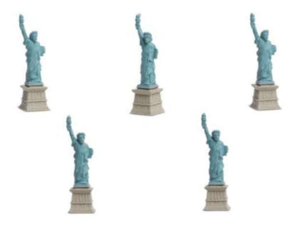 speelset Vrijheidsbeeld 2,5 cm PVC blauw/grijs 192 stuks