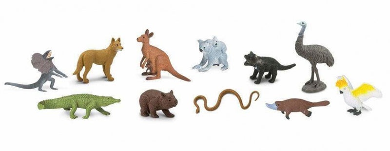 speelset The land down under Toob bruin/groen11-delig