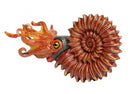 weekdier Ammonite junior 13 cm rubber bruin/zwart