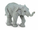 wilde dieren Aziatische olifant kalf junior 9,5 cm grijs