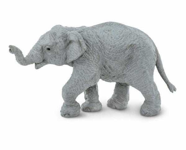 wilde dieren Aziatische olifant kalf junior 9,5 cm grijs