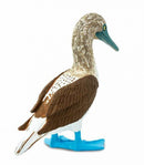 wilde dieren Blauwvoetgent 7,5 cm wit/blauw/bruin