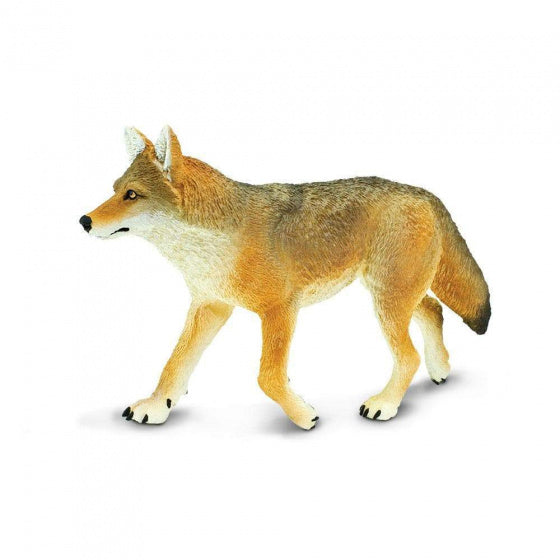 wilde dieren Coyote junior 16,5 cm oranje/zwart