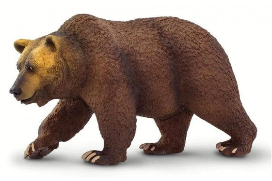 wilde dieren Grizzly Beer junior 12,5 cm donkerbruin