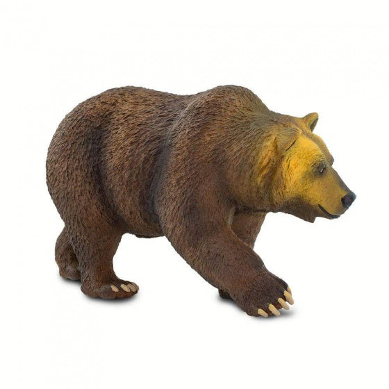 wilde dieren Grizzly Beer junior 12,5 cm donkerbruin