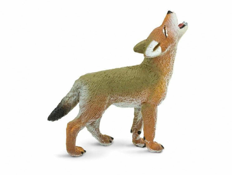 wilde dieren Koyote jong junior 5,7 cm lichtbruin/wit