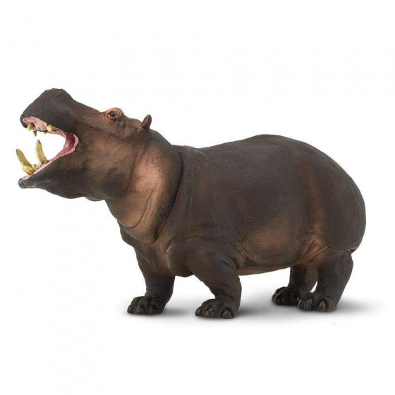 wilde dieren Nijlpaard junior 22,5 cm donkerbruin