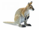 wilde dieren Wallaby junior 9 cm lichtbruin/wit