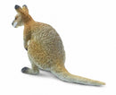 wilde dieren Wallaby junior 9 cm lichtbruin/wit