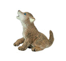 wilde dieren Wolf jong junior 4,6 cm lichtbruin/wit