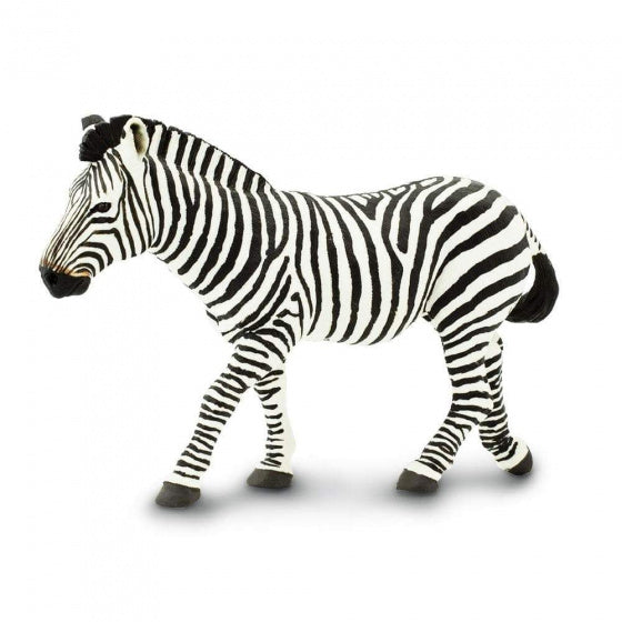 wilde dieren Zebra junior 25,5 cm zwart/wit