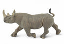wilde dieren Zwarte neushoorn junior 14,5 cm grijs