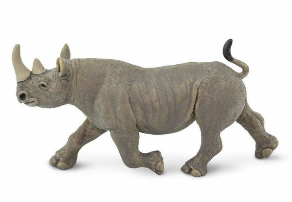 wilde dieren Zwarte neushoorn junior 14,5 cm grijs