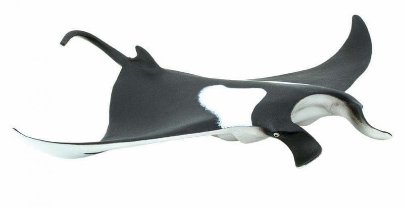 zeedieren Reuzenmanta junior 20,5 cm zwart/wit