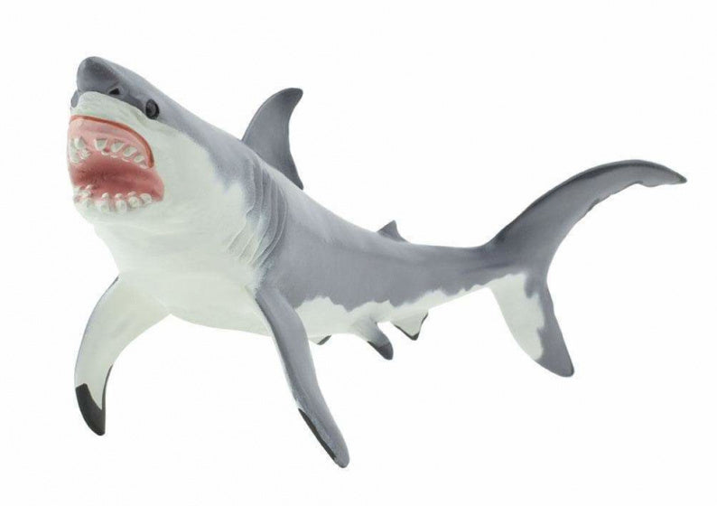 zeedieren Witte haai junior 22 cm grijs/wit