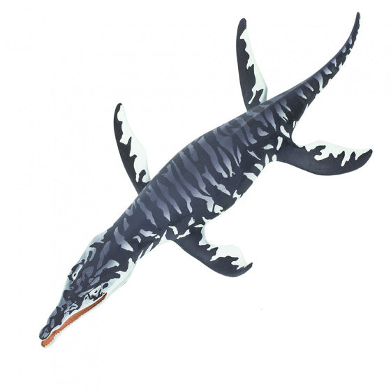 zeereptiel Kronosaurus junior 34 cm rubber zwart/wit