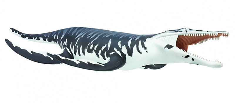 zeereptiel Kronosaurus junior 34 cm rubber zwart/wit