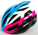 fietshelm unisex 54-58 cm blauw/roze/wit