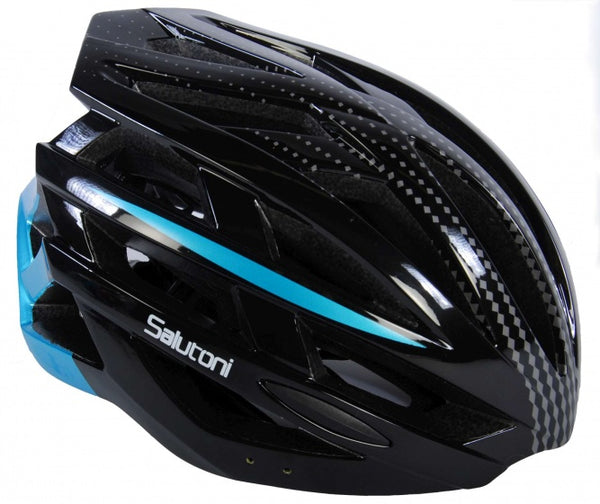 fietshelm unisex 54-58 cm zwart/blauw