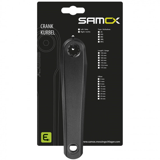 crank links 160 mm offset 13 mm aluminium zwart