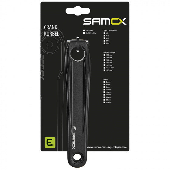 crank links Hollowtech 165 mm offset 13 mm aluminium zwart
