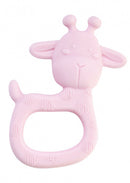 bijtring Giraffe Party siliconen roze