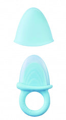 bijtring ijsje 10 cm siliconen blauw