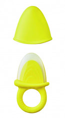 bijtring ijsje 10 cm siliconen geel