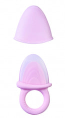 bijtring ijsje 10 cm siliconen roze