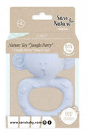 bijtring Jungle Party rubber blauw