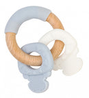 bijtring Keys 10 cm hout blauw