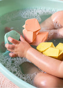 bijtring Origami rubber geel