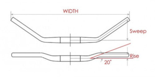 Stuur Satori Wien Ø31.8/B=640mm, 35° gebogen - mat zwart