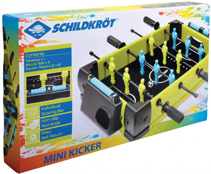 mini-voetbaltafel 50 x 11,5 cm zwart/groen