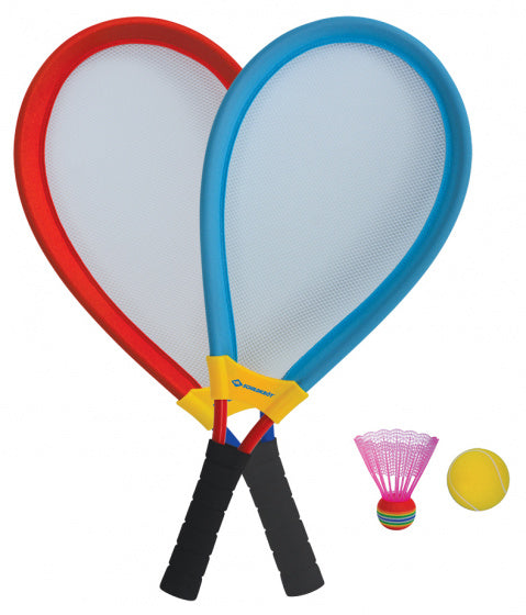 racketset junior 62,5 cm EVA blauw 4-delig