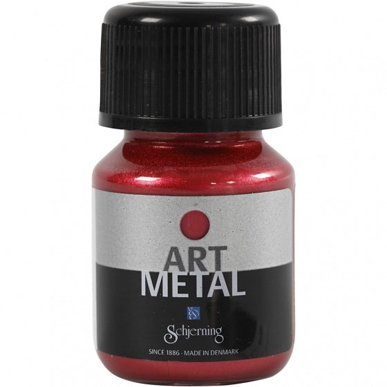 verf Art Metal 30ml lava rood