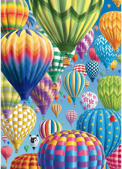 legpuzzel Bonte ballonnen in de lucht 1000 stukjes