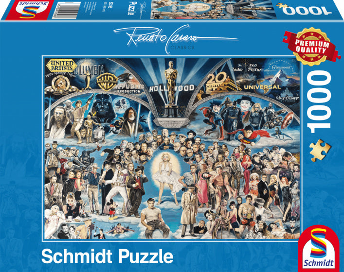 legpuzzel Hollywood 49 x 69 cm blauw 1000 stukjes