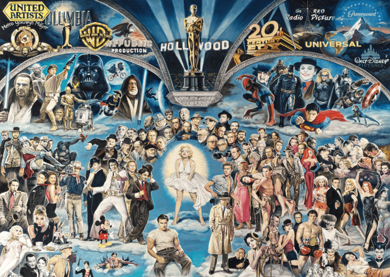 legpuzzel Hollywood 49 x 69 cm blauw 1000 stukjes