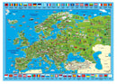 legpuzzel Ontdek Europa karton blauw/groen 500 stukjes