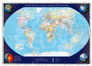 legpuzzel Onze wereld 96,8 cm karton blauw 2000 stukjes