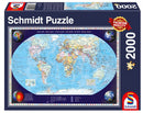 legpuzzel Onze wereld 96,8 cm karton blauw 2000 stukjes