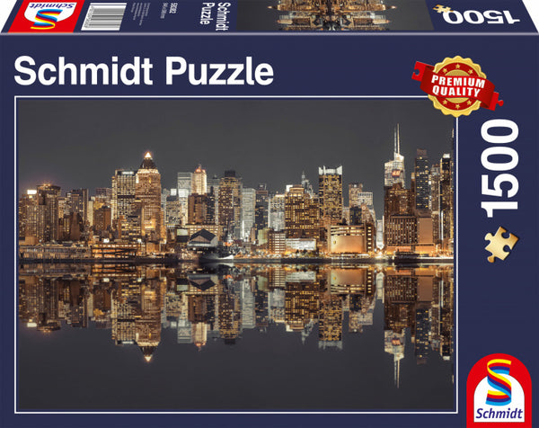 legpuzzel Skyline New York 60 x 85 cm grijs 1500 stukjes