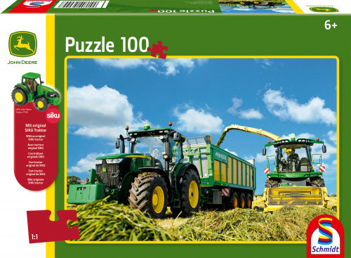 legpuzzel Tractor 7310R jongens karton 100 stukjes