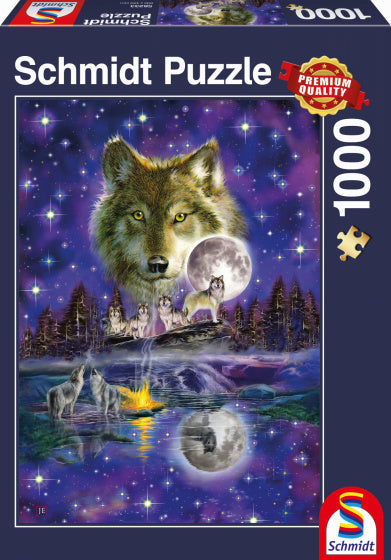 legpuzzel Wolf maanlicht karton 1000 stukjes