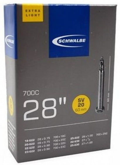 Binnenband Schwalbe Extra Light SV20 28" / 18/25-622/630 - 60mm ventiel